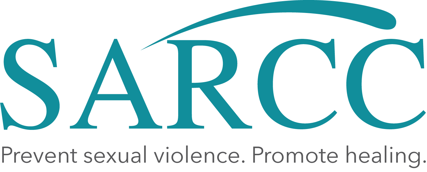 SARCC Logo with text: "Prevent Sexual Violence. Promote Healing"