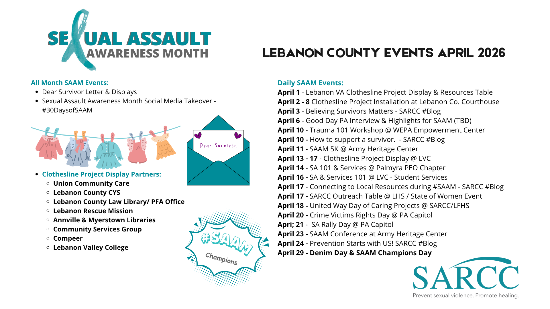 Lebanon SAAM Events Calendar